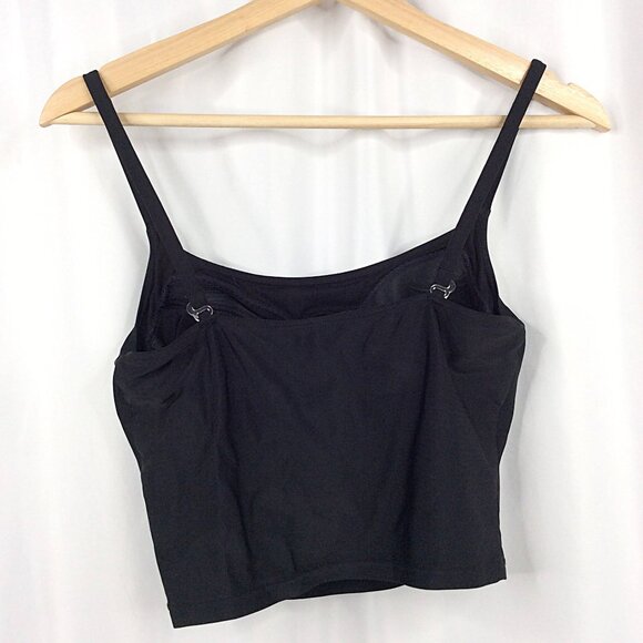 Victoria's Secret Crop Tankini Top Womens Size 32A Underwire Black Swimsuit - Picture 2 of 8
